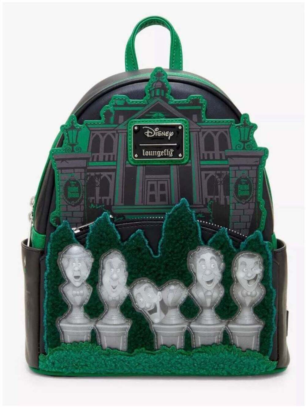 Loungefly Disney Haunted Mansion Singing Busts GITD Lenticular Mini Backpack